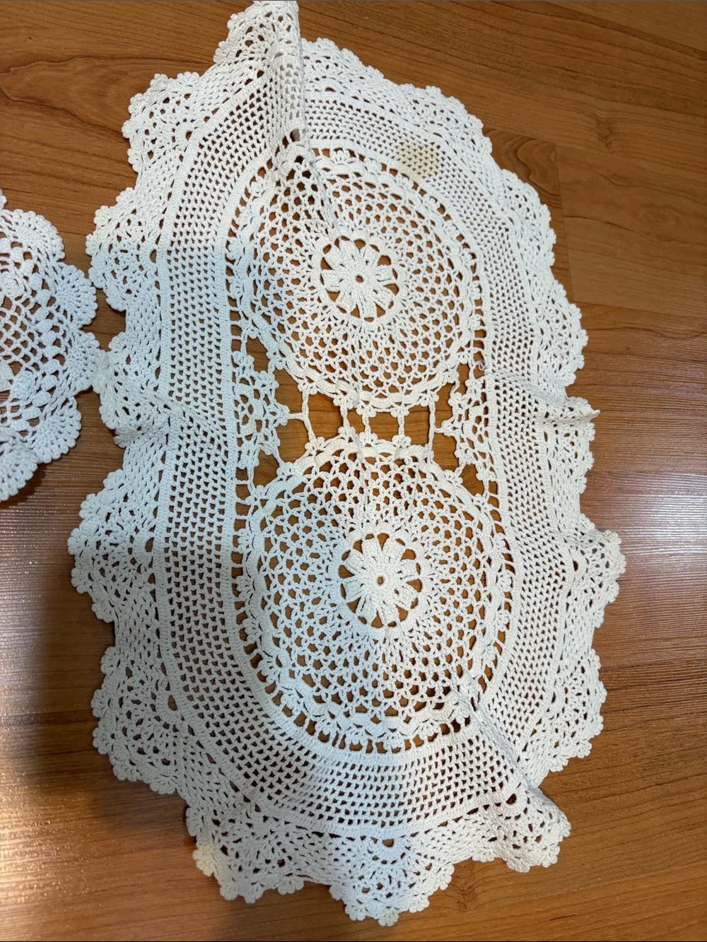 Vintage White Cotton Lace Tea Coaster (9 Pcs) Set